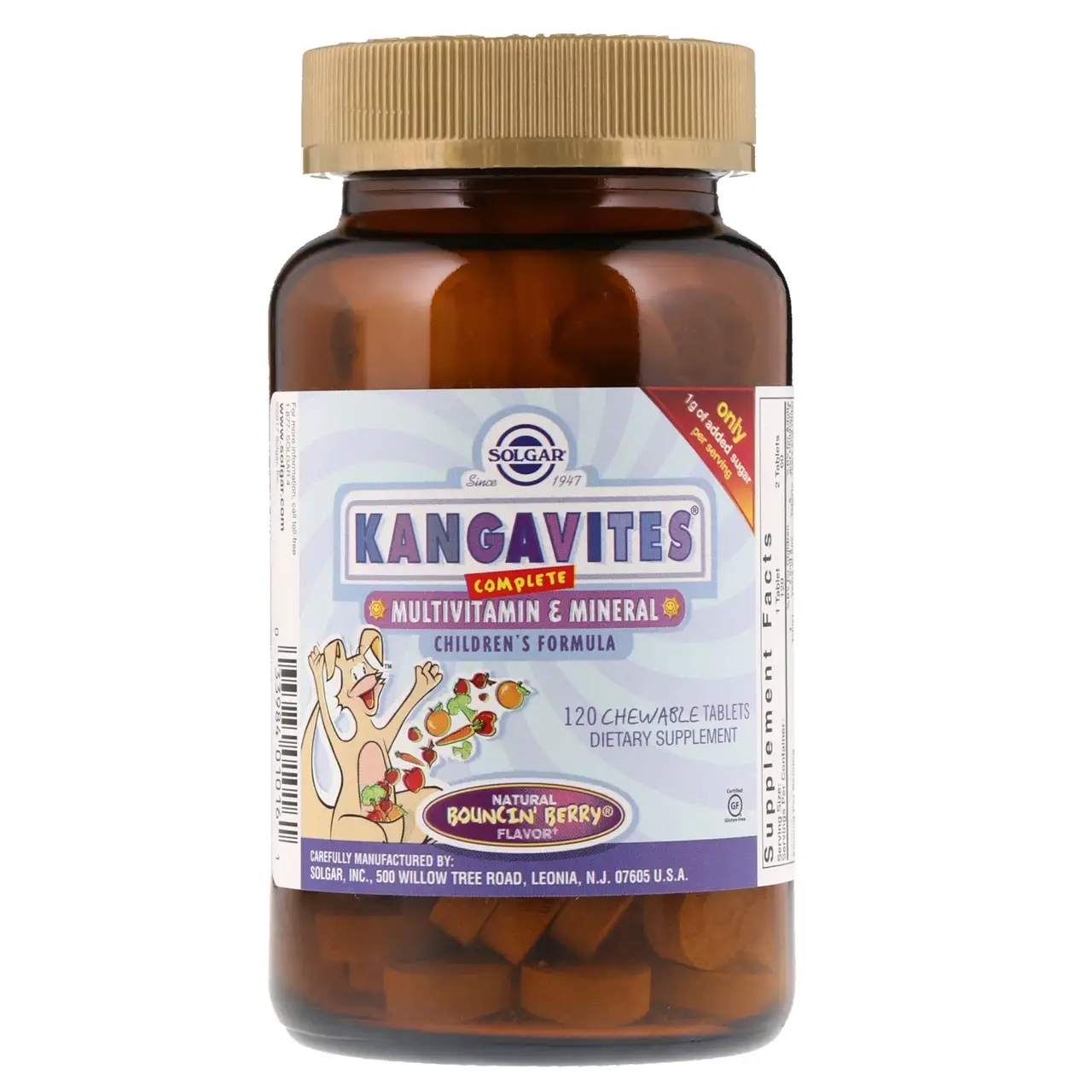 

Витамины для детей Кангавитес (Kangavites) 120 таблеток с ягодным вкусом