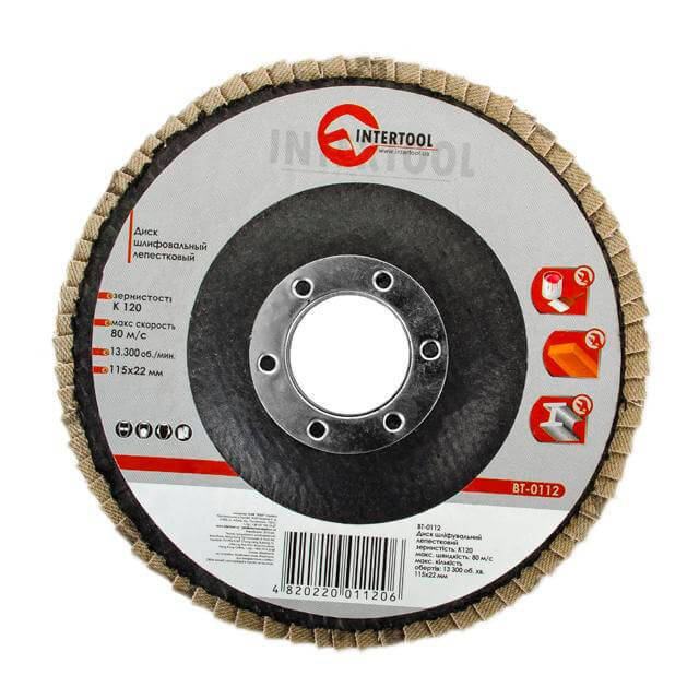 

Диск шлифовальный лепестковый INTERTOOL BT-0112