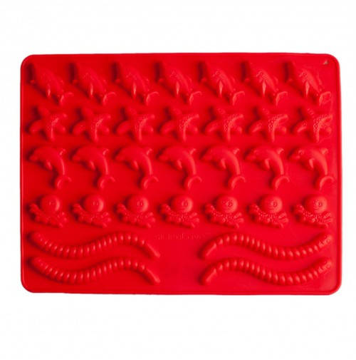 

Силиконовая форма Желейные дельфины 22х17хх1см, Разные цвета