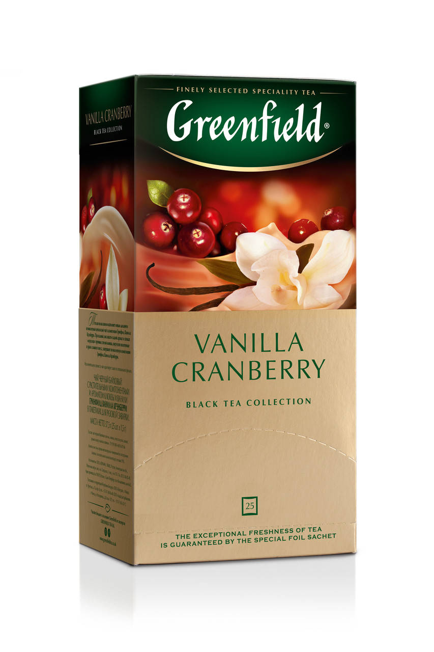 

Чай Гринфилд черный с ванилью и клюквой Vanilla Cranberry 25 пакетиков