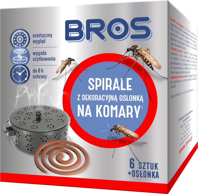 

Спирали от комаров BROS 6шт. с декоративной оболочкой