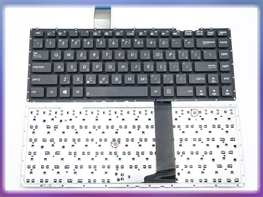 

Клавиатура для ASUS X401, X401A, X401U, X401E ( RU Black без рамки )., Черный
