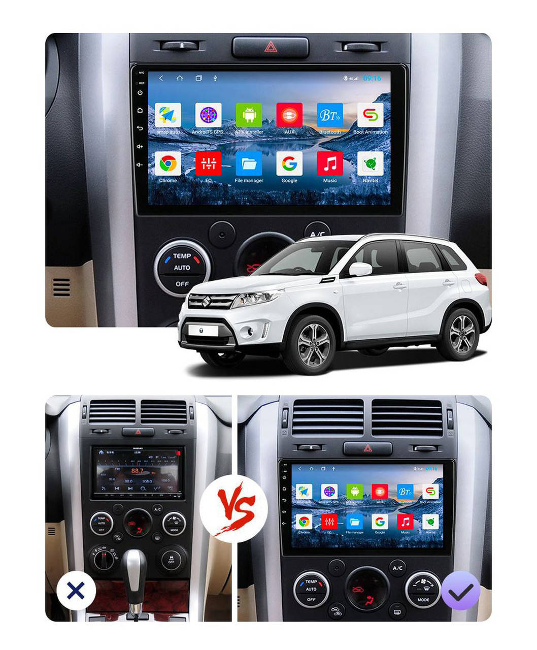 

Штатная Android Магнитола на Suzuki Grand Vitara 2005-2015 Model 3G-WiFi-solution