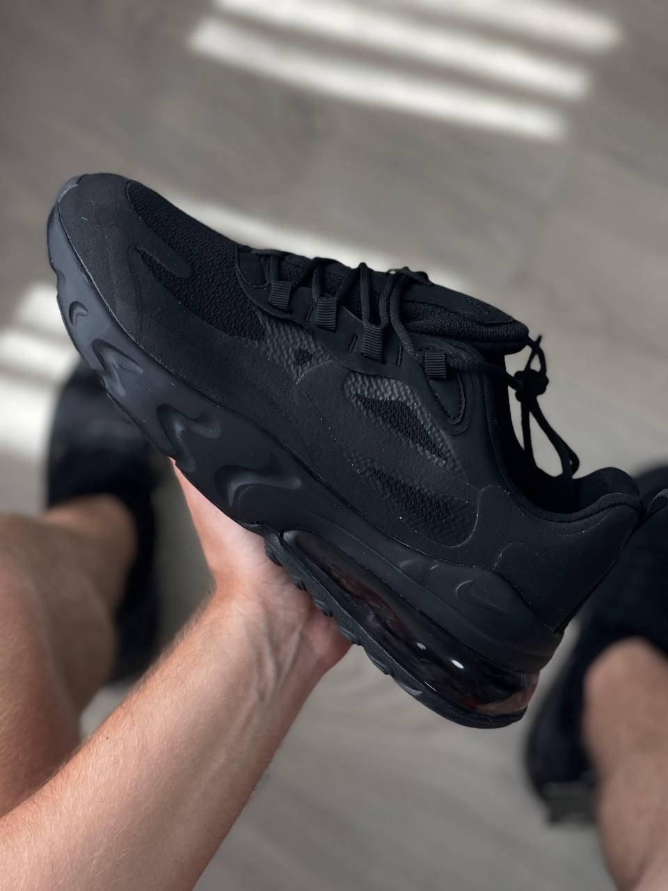 

Мужские кроссовки Nike Air Max 270 React (чёрные) 41, Черный