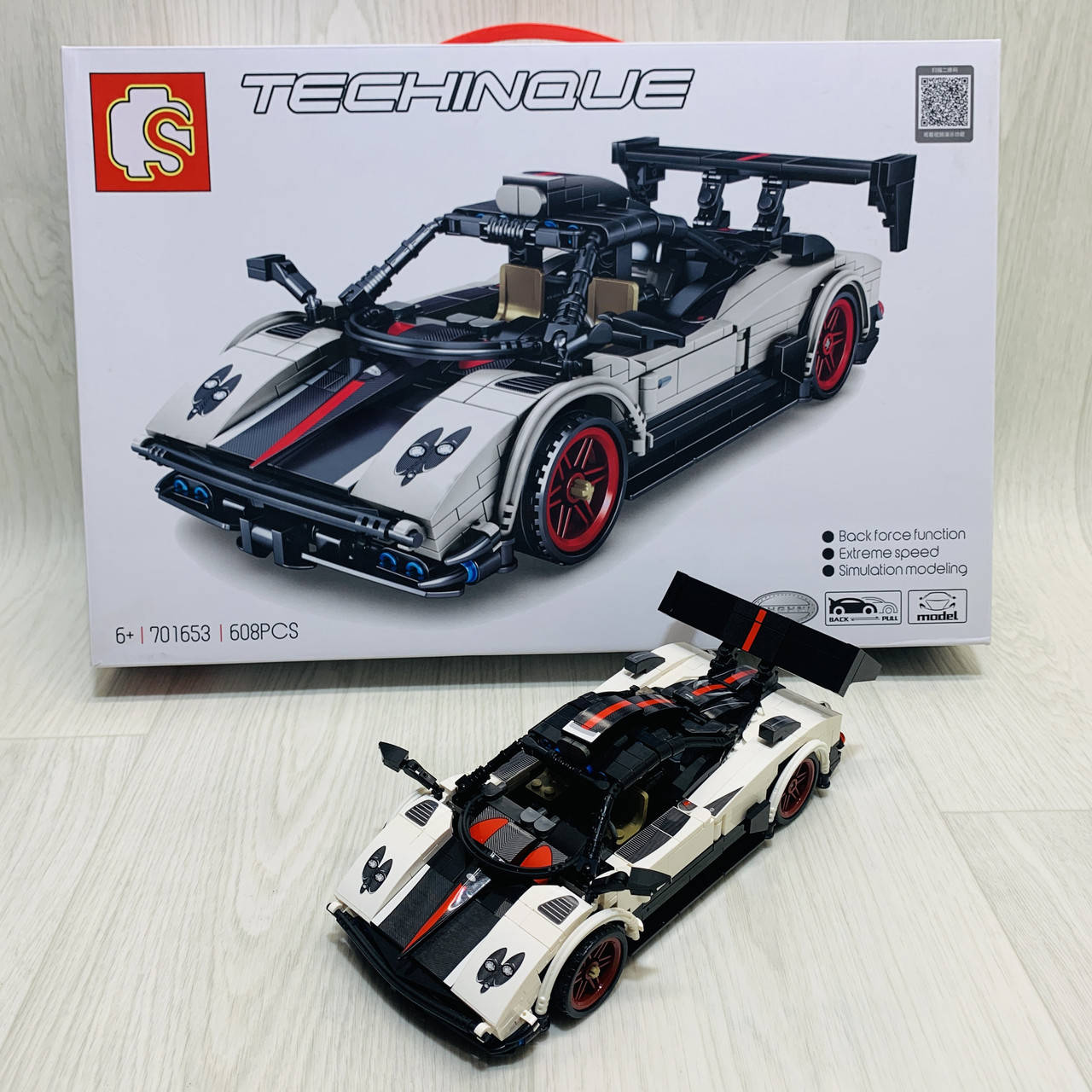

Конструктор Спорткар 608 деталей Sembo Block 701653 Спорткар Pagani, Разные цвета
