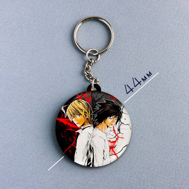 

"Ягами Лайт и L (Тетрадь смерти / Death note)" брелок круглый Ø44 мм, Разные цвета