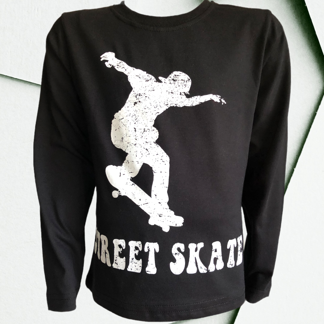 

Футболка с длинным рукавом Skate Bam Bam Kids 110-116, Черный