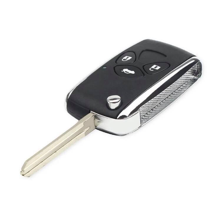 

Корпус выкидного ключа Toyota Camry,Avalo Levin, Reiz, Highlander, Corolla (Тойота) - 3 кнопки, лезвие TOY 43
