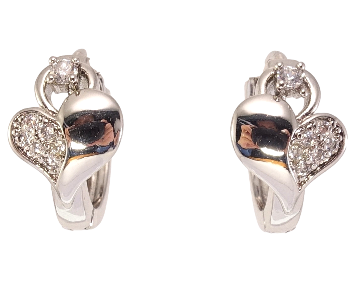 

Серьги M&L колечки "Сердечки"