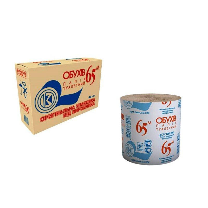 

Туалетная бумага Обухов 65 м / 48 /, Серый