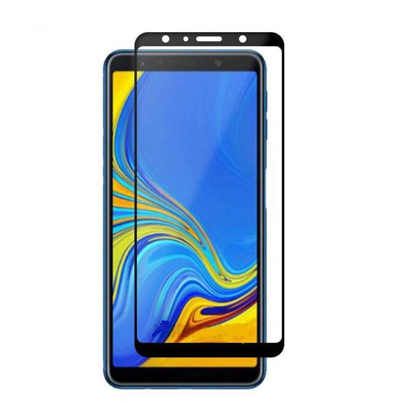 

Защитное стекло для Samsung Galaxy A7 2018 чёрное, Черный