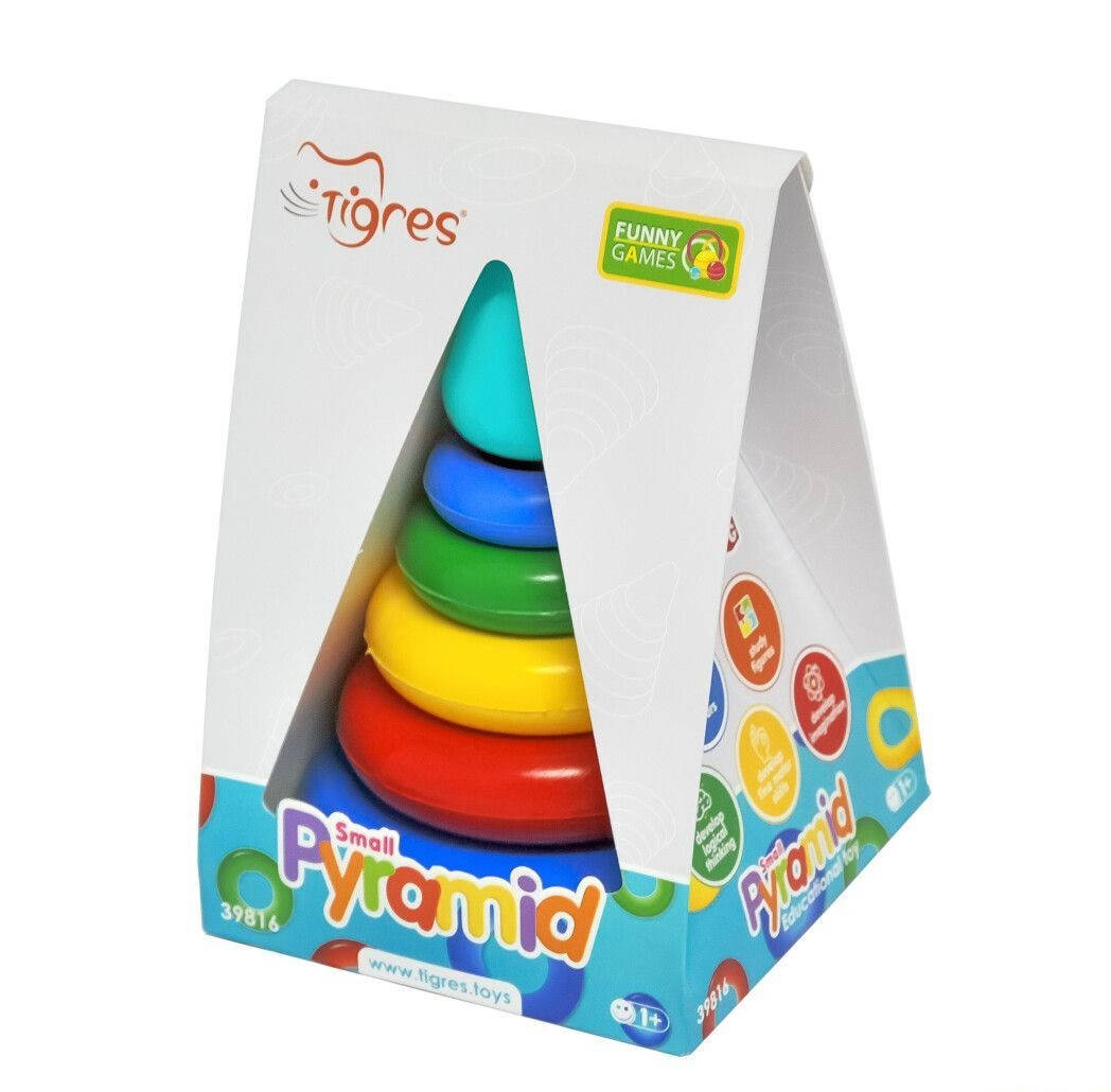 

Игрушка "Пирамида" 39816 "ТИГРЕС", высота 20 см, 7 элементов, в коробке