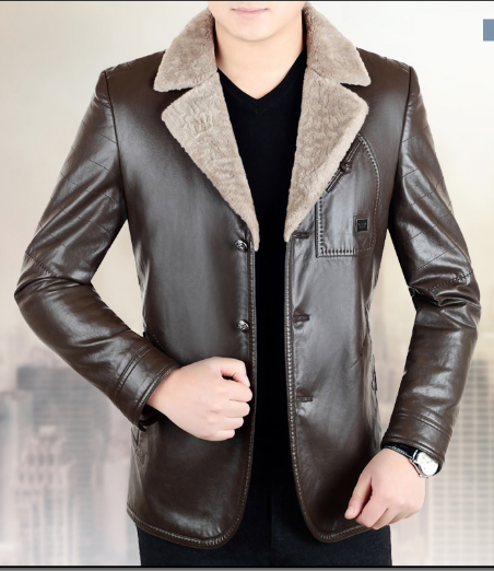 

Мужская дубленка на пуговицах (01152)