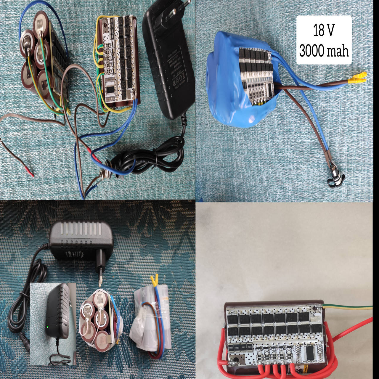 

Комплект на Шуруповёрт 18-21 V(Вольт /перепаковка/готовая сборка/bms 5S 18650 Li-ion/3000 mAh +зарядка 2 ампер