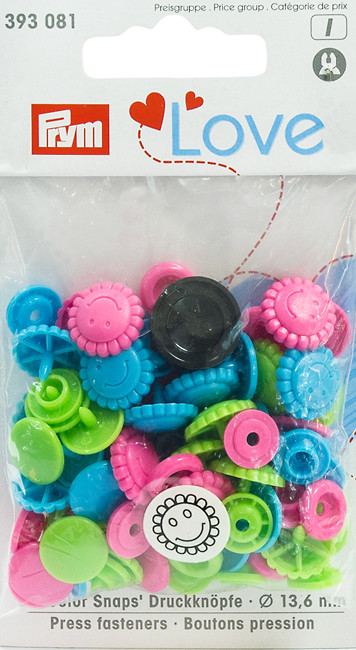 Кнопки Color Snaps PrymLove,розовый/зеленый/бирюзовый., 12мм, Prym - фото 1 - id-p538901280