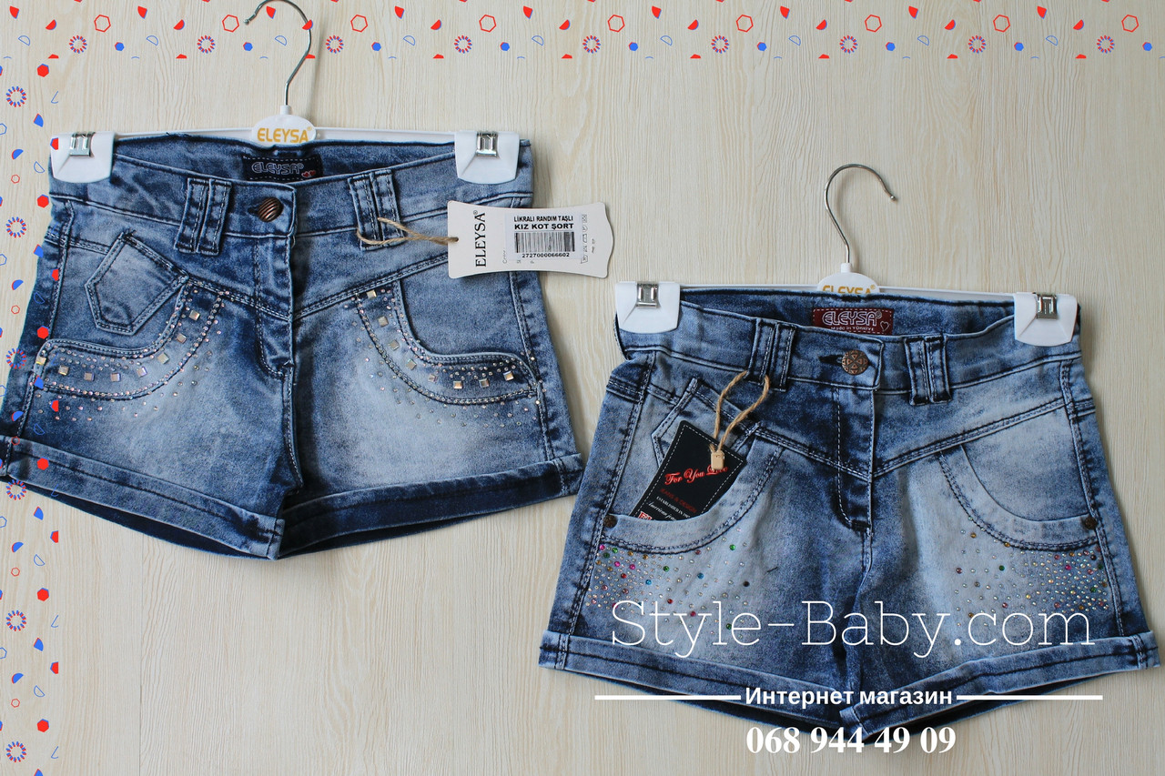 Джинсовые шорты для девочки размер 2-3 года - фото 3 - id-p538806333