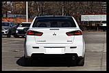 Альтернативна задня оптика Lancer X тюнінг-оптика димчаста Audi style, фото 3