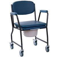Кресло-каталка с мягким сиденьем, OSD-MOD-WAVE, Стул-туалет на колесах с мягким сиденьем OSD-MOD-WAVE УТОЧНЯТЬ