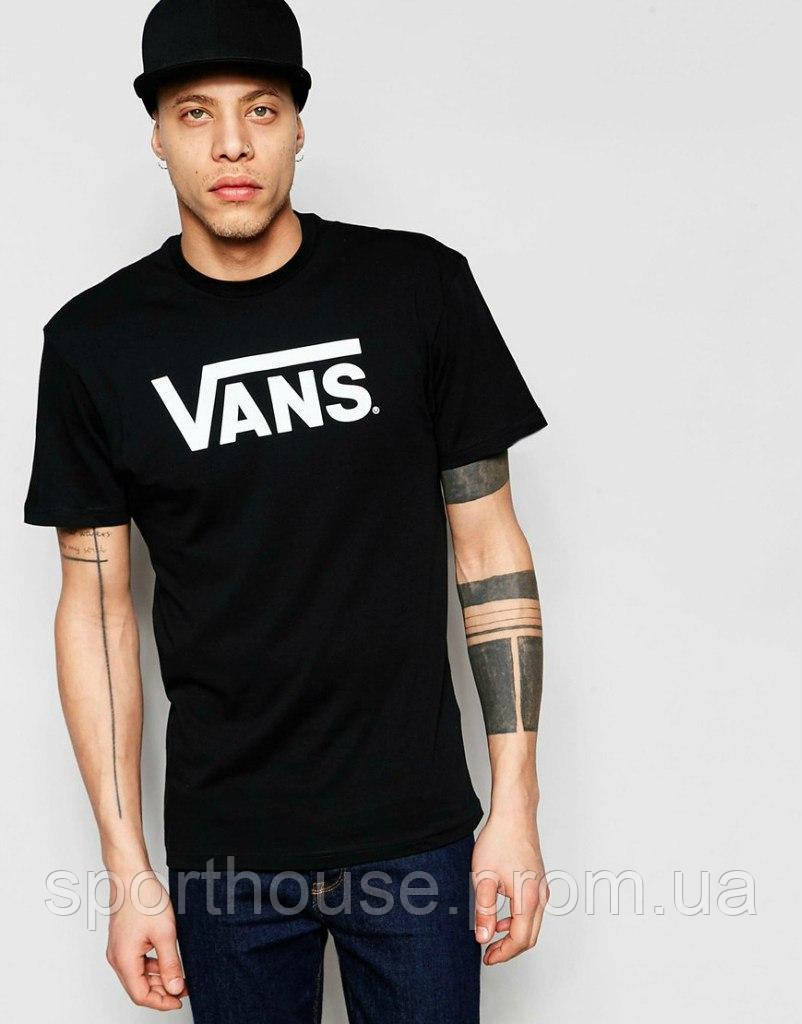 Чоловіча футболка Vans,чоловіча футболка Ванс, спортивна, брендовий, бавовна,чорна S