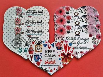 Магниты "Сердечко" на заказ. Размер 95х72 мм 1