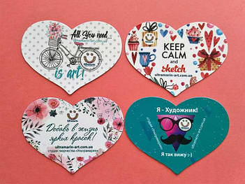 Магниты "Сердечко" на заказ. Размер 95х72 мм 3