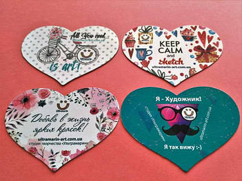 Магниты "Сердечко" на заказ. Размер 95х72 мм 4