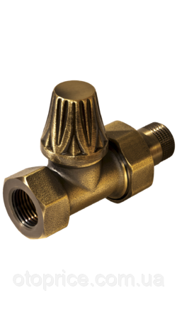 Кран радіаторний прямий (нижній) RETROstyle, фото 1