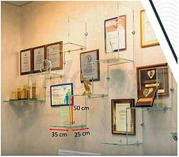 Комплект скляних полиць