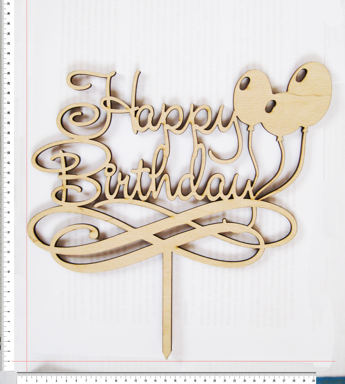 Топер Happy Birthday 17,5 х 20 см