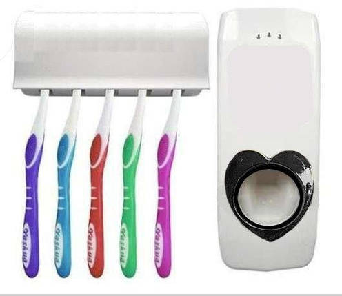 Підставка для зубних щіток kaixin Дозатор для зубної пасти для ванної підвісної дозатора, фото 2