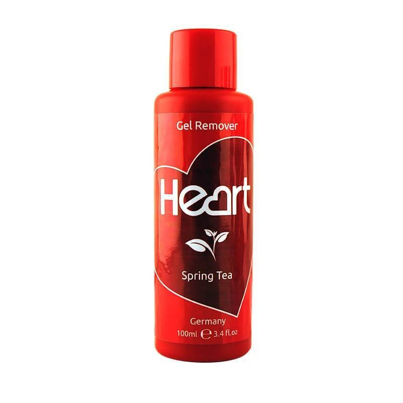 Рідина для зняття гель-лаку та очищення пензлів Heart Gel Remover весняний чай, 100 мл