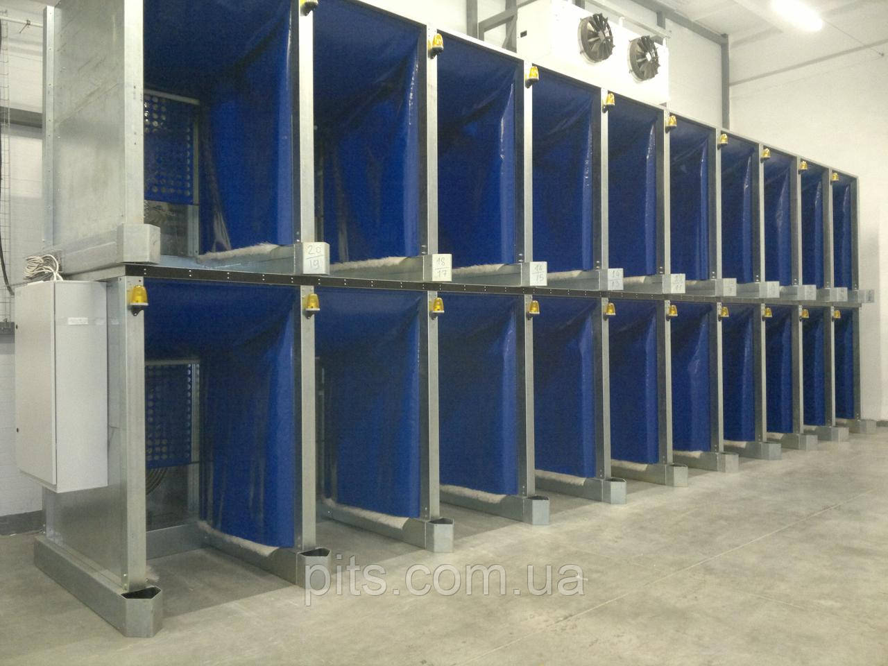 Комірки для охолодження палліт із молочною продукцією