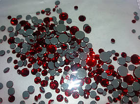 Mix каменів Swarovski різних розмірів КРАСНІ 500 шт., фото 3