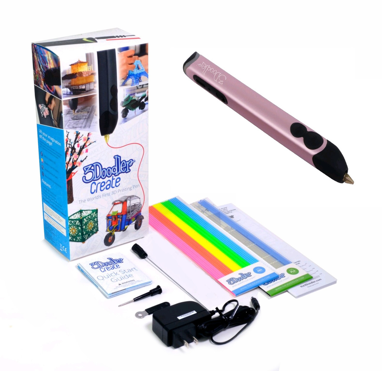 3D-ручка 3Doodler Create Рожевий Металік 3DOOD-CRE-ROSE-EU