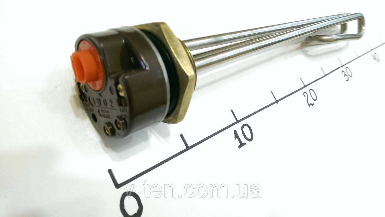 ТЕН для бойлера 2500W з різьбою 1¼" та терморегулятором 16А Sanal (Туреччина)