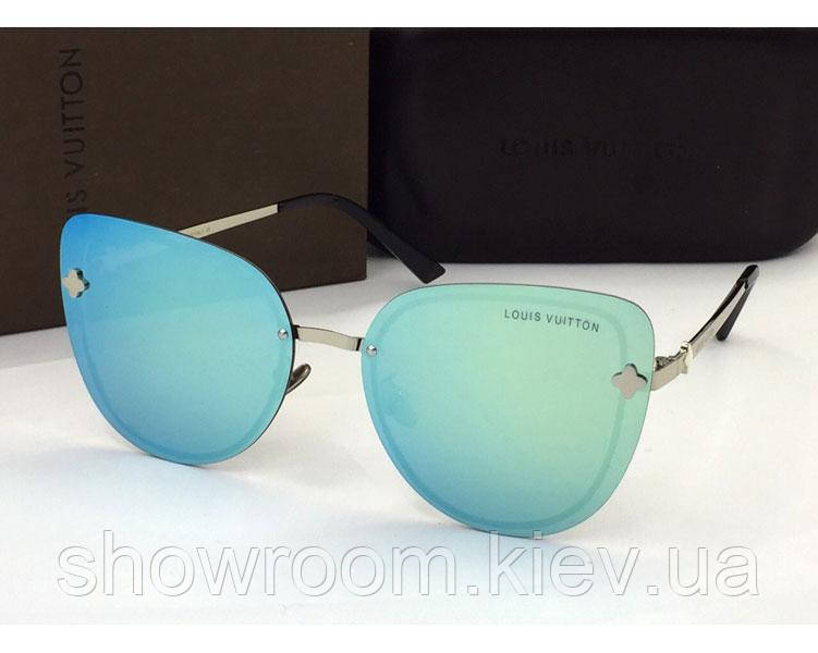 Жіночі сонцезахисні окуляри в стилі Louis Vuitton (18003) azure