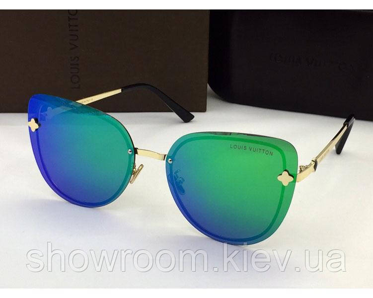 Жіночі сонцезахисні окуляри в стилі Louis Vuitton (18003) green