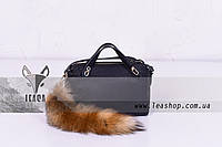Меховой брелок на сумку из лисы