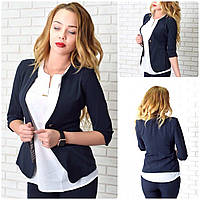Жакет жіночий, модель 18, темно-синій