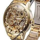 Оригінал! Чоловічий механічний годинник Winner Gold Автоподводом (Чоловічий годинник Winner Gold механіка, корпус-сталь), фото 2
