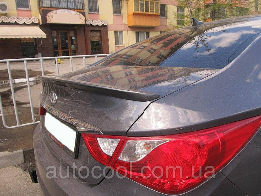 Спойлер багажника (лип спойлер, сабля, качиний хвостик) Hyundai Sonata 2010-2015 г. Хюндай Соната, фото 1