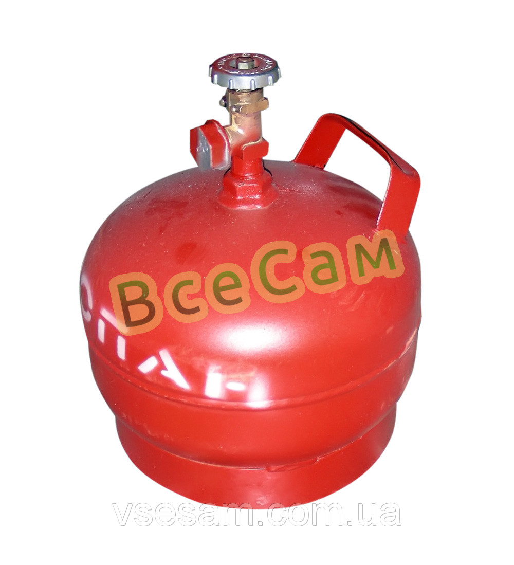 Балон газовий 5л з вентилем СБ-2 /Севастополь/