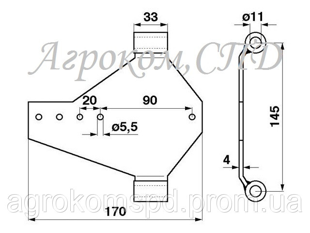 404536M1 Головка коси Massey Ferguson