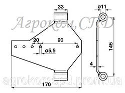 404536M1 Головка коси Massey Ferguson