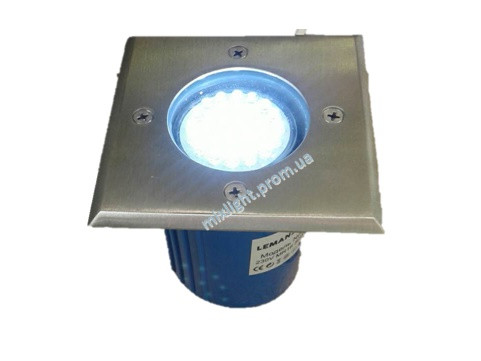 Грунтовой светильник квадрат Lemanso под лампу GU 5.3 - фото 1 - id-p539676063
