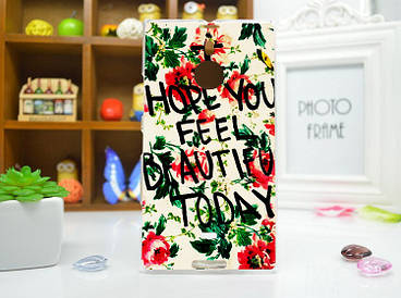 Силіконовий чохол для Nokia Lumia 1520 з картинкою i hope you feel beautiful today