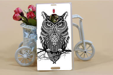 Силіконовий чохол для Nokia Lumia 1520 з картинкою сова абстракція