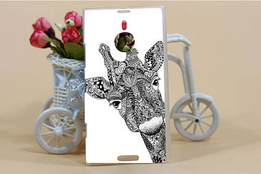 Силіконовий чохол для Nokia Lumia 1520 з картинкою жираф абстракція