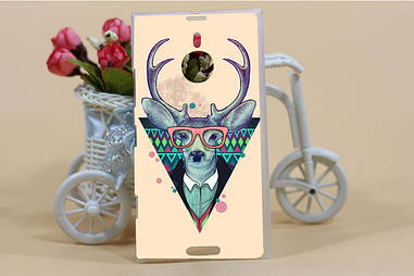 Ексклюзивний чохол для Nokia Lumia 1520 з малюнком олень в окулярах