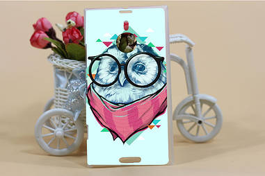 Ексклюзивний чохол для Nokia Lumia 1520 з малюнком сова в окулярах